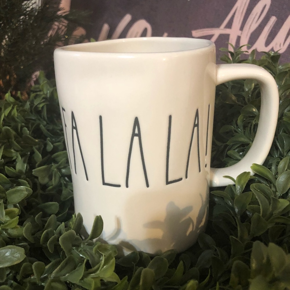 Rae Dunn Christmas mug fa la la